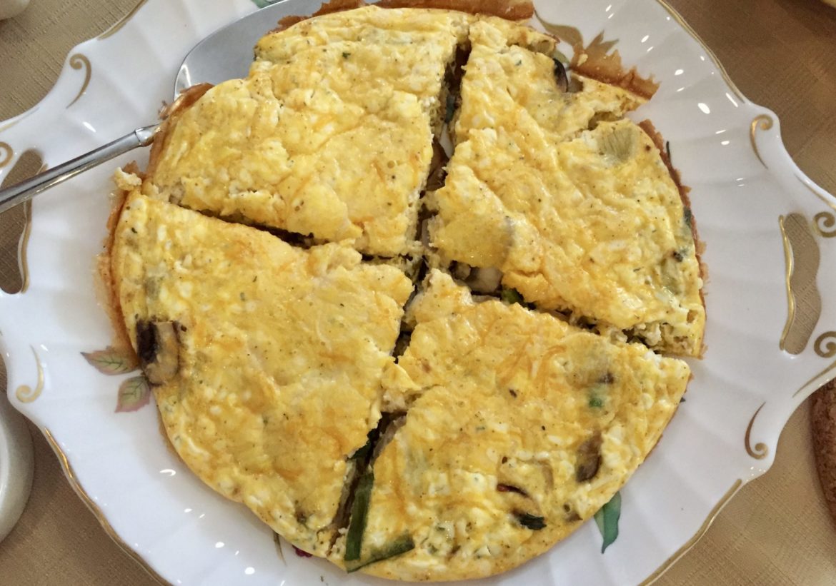 Serving Suggestion for Sharing Simple, Beautiful  Egg Frittatta Dish IMG_1896